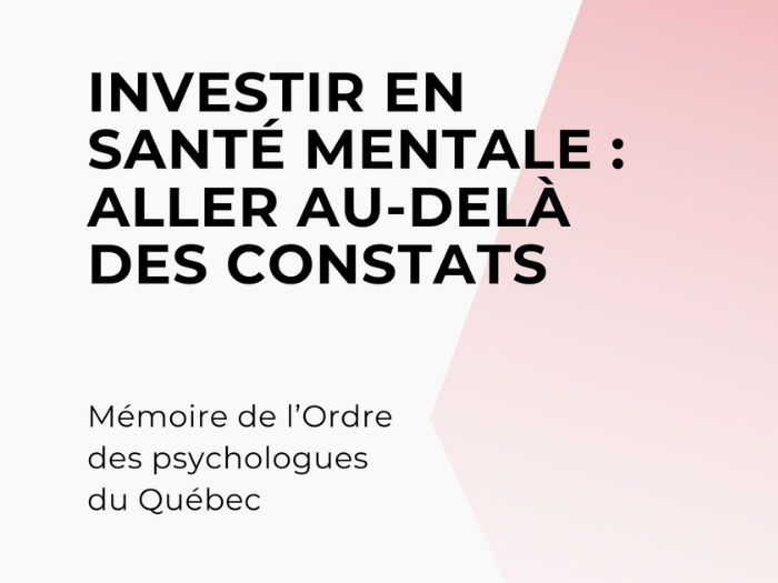 Participation de l’Ordre aux consultations prébudgétaires